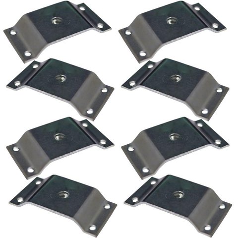 Kit 8 Chapinhas Elevada Pés Palito Rosca 5/16 Zincado