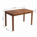 Ver imagem 3 de Conjunto Mesa com 6 Cadeiras de Madeira Maciça para Jardim e Varanda Marrom Ember