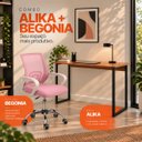 Ver imagem 4 de Conjunto de Escritório Mesa Alika e Cadeira Begônia Mesh Rosa