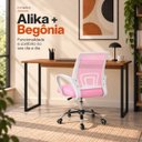 Ver imagem 5 de Conjunto de Escritório Mesa Alika e Cadeira Begônia Mesh Rosa