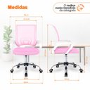 Ver imagem 7 de Conjunto de Escritório Mesa Alika e Cadeira Begônia Mesh Rosa