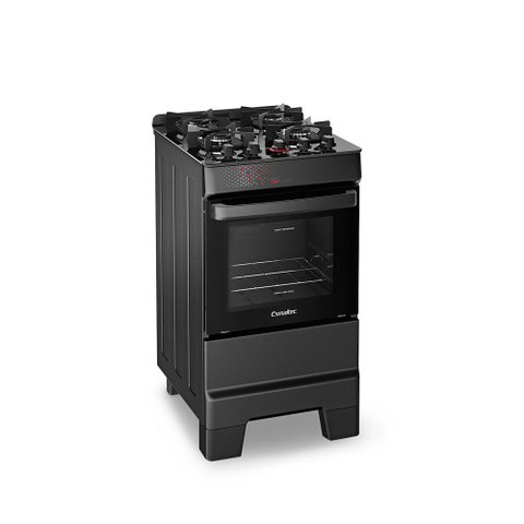Fogão Esmaltec Ideal Top Glass 4 Bocas com Acendimento Automático e Mesa de Vidro