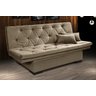 Sofa Cama Multiuso Baú Revestimento Suede Cor Bege - 1
