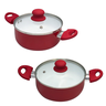 Jogo de Panelas Vermelho de Alumínio com Revestimento Cerâmico - 4 Peças (SOMENTE NO SITE) FRATELLI  - 2