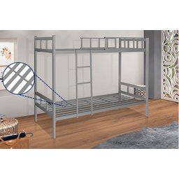 Beliche Inteira de Ferro Solteiro, 2 Pessoas Frete Gratis:cinza - 3