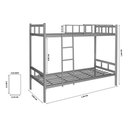 Ver imagem 2 de Beliche Inteira de Ferro Solteiro, 2 Pessoas Frete Gratis:cinza