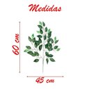 Ver imagem 3 de Kit 84 Ramos Decoração Arranjo Fícus Artificial Verde 14 Galhos Cada 60cm