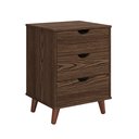 Ver imagem 1 de Mesa de Cabeceira para Cama de Casal - 3 Gavetas: Canela