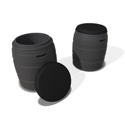 Pufe Barrel - Cinza - 1