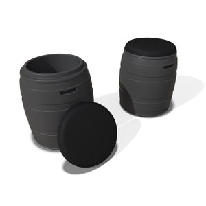 Pufe Barrel - Cinza