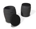 Ver imagem 1 de Pufe Barrel - Cinza