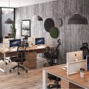 Ver imagem 7 de Cadeira Office Giratória Londres Presidente Pp Preta Braços e Encosto Reguláveis Nr17 - Fratini