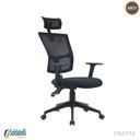 Ver imagem 1 de Cadeira Office Giratória Londres Presidente Pp Preta Braços e Encosto Reguláveis Nr17 - Fratini