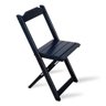 Jogo de Mesa para Area Gourmet com 4 Cadeiras Dobravel 70x70 Preto - 3