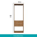 Ver imagem 4 de Closet Aberto 2 Gavetas Alasca Freijó Carraro