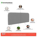 Ver imagem 3 de Cabeceira Painel Orgânico Cama Box Casal Padrão Aira 140cm Dobrável Bouclé Cinza Escuro - Desk