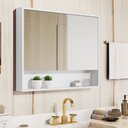 Ver imagem 3 de Armário Banheiro Superior Aéreo Eros 2 Portas Branco