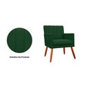 Ver imagem 3 de Poltrona Decorativa Cadeira Estofada Sala Cecilia Verde