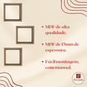 Ver imagem 5 de Kit com 3 Nichos Decoração para Quarto Madeira 30x30x12cm
