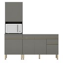 Ver imagem 1 de Paneleiro e Balcão Gabinete sem Tampo 150cm Lina K02 Gris - Mpozenato