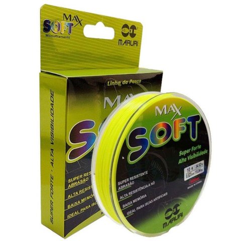 Linha Monofilamento Soft Max Verde 300m 0,57mm 40lbs