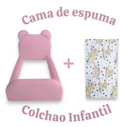 Cama Montessoriana para Criança Menina Confortável Soft com Colchão Rosa - 2