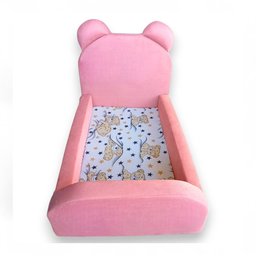 Cama Montessoriana para Criança Menina Confortável Soft com Colchão Rosa - 4