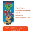 Ver imagem 6 de Toalha de Banho Infantil Avengers Vingadores Lepper Felpuda de Algodão Marvel Azul 60x120 cm