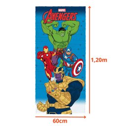 Toalha de Banho Infantil Vingadores Felpuda Algodão Praia Piscina Lepper - 2
