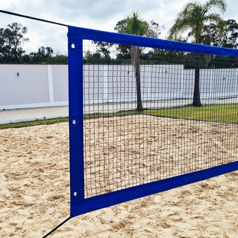 Rede Multiuso Zaka Volei Beach Futevolei sem banda lateral Azul 9,60m x 1m