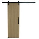 Ver imagem 1 de Porta Celeiro de Correr Verniz Kit Preto 210x70