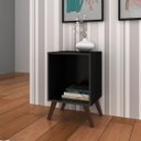 Ver imagem 1 de Mesa de Apoio Lateral 40 X 57 Cm Pés Retrô Mdp Preto - Clicklar