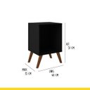 Ver imagem 3 de Mesa de Apoio Lateral 40 X 57 Cm Pés Retrô Mdp Preto - Clicklar