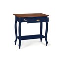 Ver imagem 2 de Bancada Aparador Mini Lavabo 1 Gaveta Pés Luiz Xv Dália 3062 Linz Móveis-azul Petróleo/imbuia Glazer