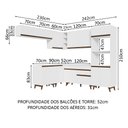 Ver imagem 4 de Armário de Cozinha Completa de Canto 472cm Branco Reims Madesa 01
