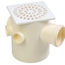 Ver imagem 1 de Caixa Sifão com Grelha Quadrada Branco 150x185x75 Nr 17 - 0916 - Krona