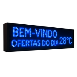 Painel Letreiro de Led 70x20 Usb Externo Aprova Água:127/220v/azul - 2
