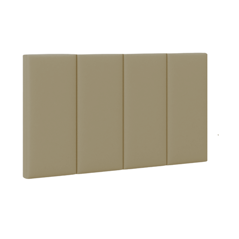 Cabeceira Cama Solteiro Placa Estofada 90 Cm Suspensa Itália - Caramelo Suede