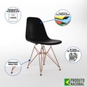 Ver imagem 4 de Mesa Industrial Base Ferro Cobre 137x90 Tampo Amêndoa 4 Cadeiras Eiffel Ferro Cobre Assento Preto