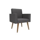 Ver imagem 5 de Kit Sófa 2 Lugares e 2 Poltronas para Sala de Estar Recepção Cinza-escuro
