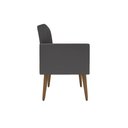 Ver imagem 6 de Kit Sófa 2 Lugares e 2 Poltronas para Sala de Estar Recepção Cinza-escuro