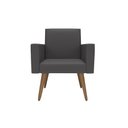 Ver imagem 4 de Kit Sófa 2 Lugares e 2 Poltronas para Sala de Estar Recepção Cinza-escuro