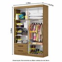 Ver imagem 6 de Guarda Roupa Casal Modulado 4 Portas Hercules 4 Portas 4 Gavetas Cinamomo