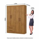Ver imagem 4 de Guarda Roupa Casal Modulado 4 Portas Hercules 4 Portas 4 Gavetas Cinamomo