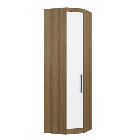 Guarda Roupa Dormitório Modulado Paris Módulo Canto Diagonal - Luciane 330:Avelã e Branco