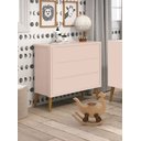 Ver imagem 2 de Cômoda Gaveteiro Théo New Rosa Fosco com Madeira - Reller