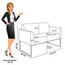 Ver imagem 5 de Namoradeira e 2 Poltronas Industrial Preto Marisa Bouclê D03 - D’Rossi