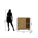 Ver imagem 5 de Kit Guarda Roupa Espeho e Cômoda Sapatelira Bali Nature