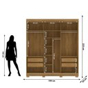 Ver imagem 4 de Kit Guarda Roupa Espeho e Cômoda Sapatelira Bali Nature