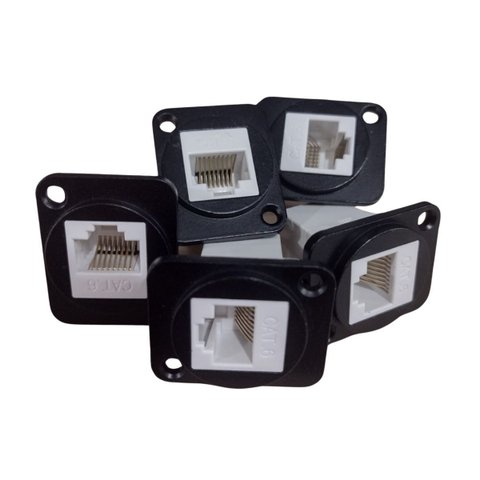 Emenda Rj45 para Painel Cat 5/6 Rede Ethernet Kit 4 Peças
